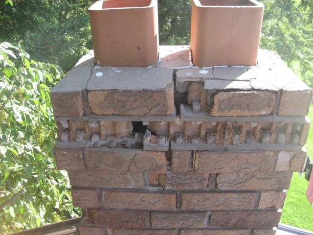 Cracks in Brick Chimney Cracks in Brick Chimney