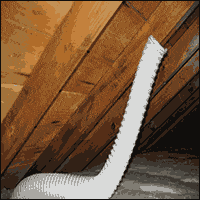 Vent discharging into attic