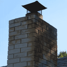 Visible Creosote on chimney brick.