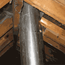 Improper clearances for chimney
