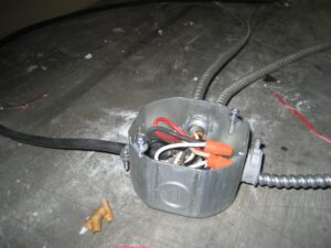 Exposed Wires in Open Junction Box