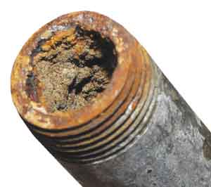 Galvanized Plumbing Pipe Corroding