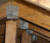 Damaged Roof Truss found by by Barrie Home Inspections