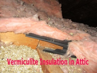 Vermiculite Insulation found in Attic by Barrie Home Inspections