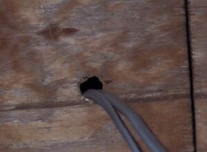 Unprotected Electrical Cable