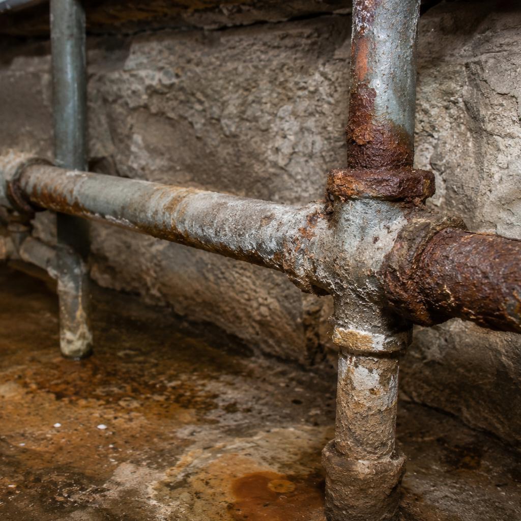 Galvanized Plumbing Pipe is corroded Galvanized Plumbing Pipe is corroded