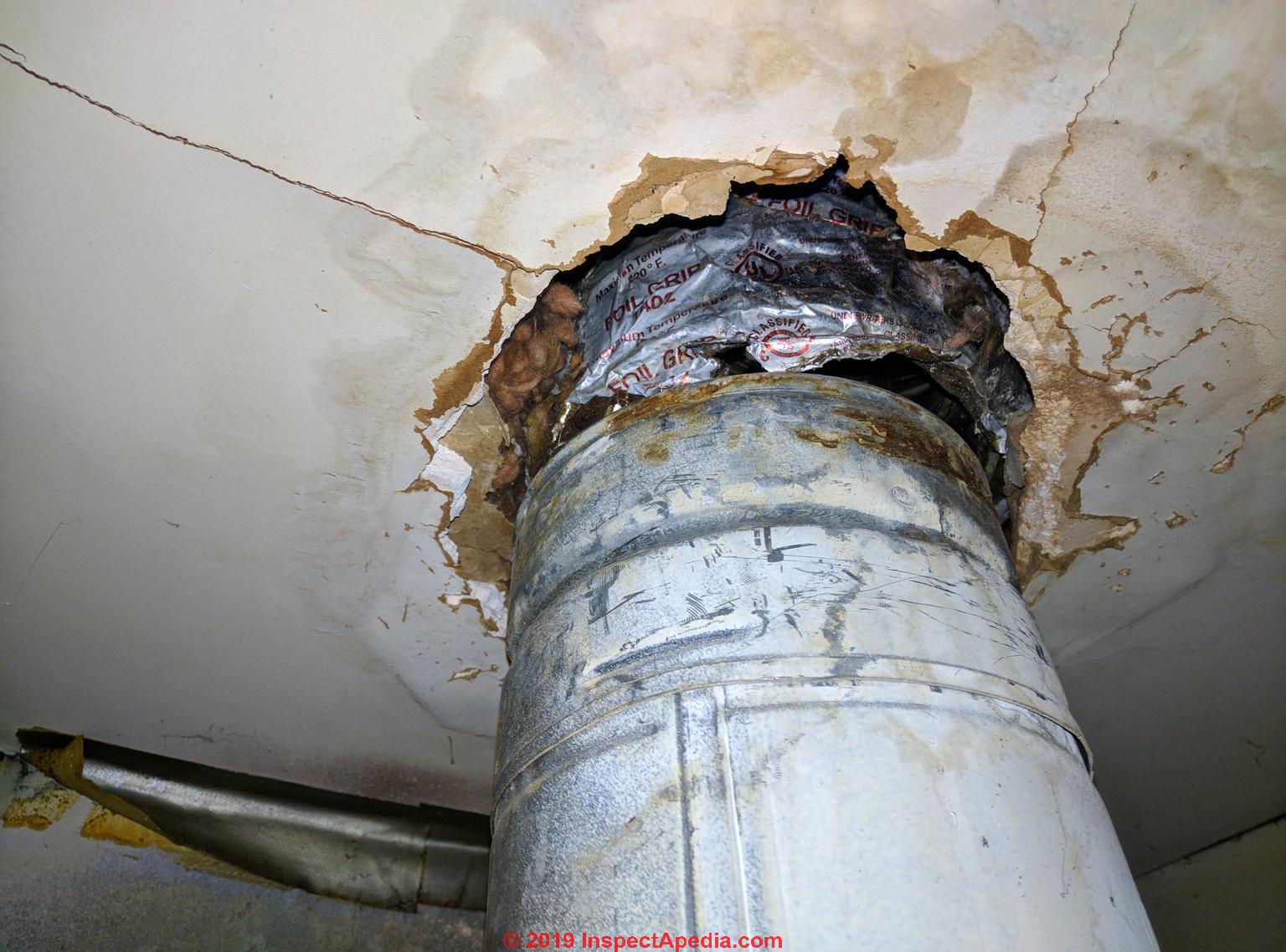 Gas Fireplace B Vent has Bad Connection Gas Fireplace B Vent has Bad Connection