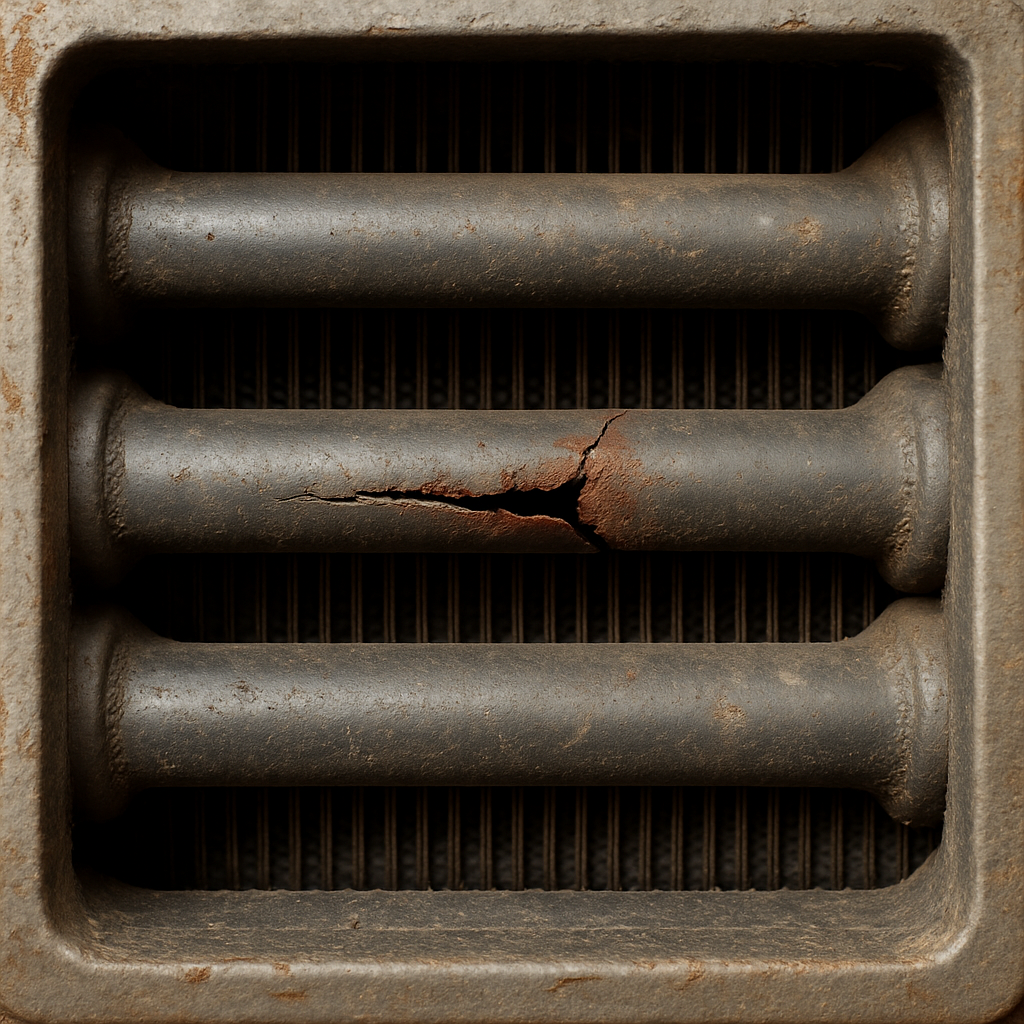 cracked heat exchanger cracked heat exchanger